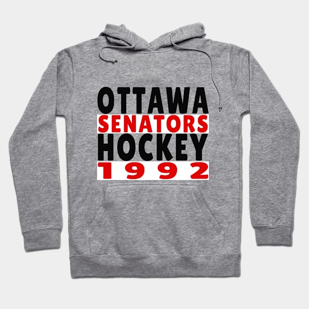 Ottawa Senators Hockey 1992 Classic Hoodie by Medo Creations